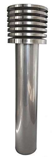 Intel Homme Tour d'aspiration tube ø 125 2 pièces lisse acier inox 1000 mm avec capot à lamelles