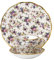 Royal Albert 40017568 100 Years 1940 English Chintz Teacup, Saucer, Plate 20cm, 3 Piece Set, White, Bone China