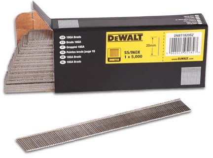 DeWalt GROPPINI 18 GAUGE Inclinazione 0° ACCIAIO INOSSIDABILE Diametro 1.25mm Lunghezza 40mm - Utensili Compatibili DPN1850PP-XJ - Confezione 5000 pezzi