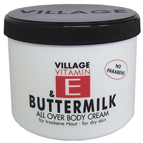 Village Cosmetics Bodycream mit Vitamin E und Buttermilk 500 ml (Körpercreme, Körperpflege, mit angenehmen Duft, zarte Haut) 950613