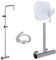 White Shower Concept Duschkopf, quadratisch und Handbrause, Antikalk-Noppen