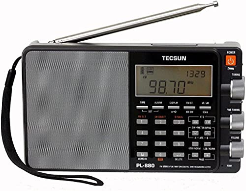 Tecsun PL880 Portable Digital PLL Dual Conversion AM/FM Longwave Shortwave Radio with SSB (Single Side Band) Reception