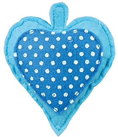 TRIXIE Cœur valériane pour chats - incite au jeu - avec grelot - en feutre et tissu - 11 cm - différentes couleurs - choix aléatoire - 1 pc - 45779