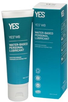 YES WB Water-Based Personal Lubricant 50ml | Organic | pH-Matched | Intensely Hydrating Water-Based Lube | Made Without Hormones or Glycerine
