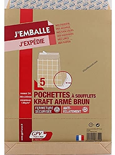 GPV 6722 Faltenversandtasche 24, 260 x 330 mm, ohne Fenster