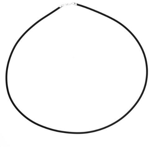 InCollections Unisex-Kautschukband 2,0/45 cm mit Karabinerverschluß 925/000 Sterlingsilber 0054980002400