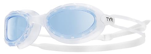 TYR Nest PRO Occhialino da Nuoto E da Triathlon, Unisex – Adulto, Blue/Clear/Clear, M