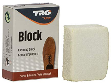 TRG The One - Goma Limpiadora para Calzado de Ante y Nubuck | Bloque Borrador de manchas en Zapatos | Limpieza y cuidado de piel, Bloque