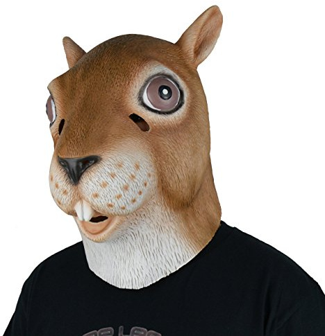LarpGears Latex Squirrel Mask Full Head Animal Mask