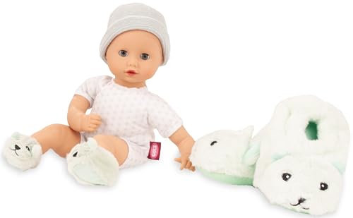 Götz 2520569 Muffin to Dress Puppe Lookalike Geschenkbox - 33 cm große Babypuppe mit blauen Schlafaugen, ohne Haare und Weichkörper - Weichkörperpuppe in 6-teiligen Set