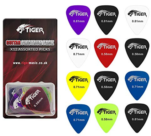 TIGER GAC65-12 TIGER 12 gitarrplektrum transparent