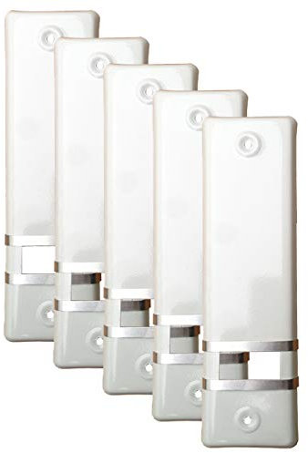 markiso® Rollladengurt Abdeckung [5 Stück] – Lochabstand 185 mm | Gurtwickler Abdeckung aus Alulminium | Einfache Montage ohne Gurtausbau | Gurtwicklerblende für Maxigurte | Farbe Weiß