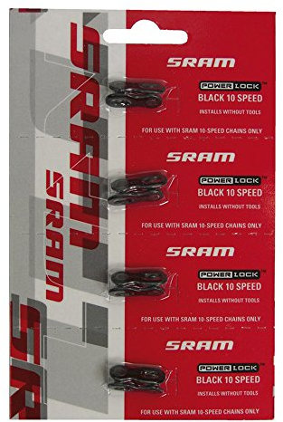 Sram Kettenverschlussglied Set mit 4 Stück Power Lock 10-f. schwarz Fahrrad