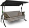 Angerer Freizeitmöbel GmbH Hollywoodschaukel Drift Smart - Gartenschaukel Made in Germany - Schaukel zum Sitzen, Liegen und Entspannen - inklusive Bett-Funktion - einfache Montage (Beige)