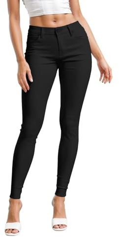 Hybrid & Company Womens Hyper Ultra Stretch Comfy Skinny Leg Work Casual Pants P44876SK Black M