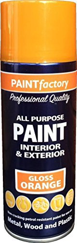 400ml All Purpose Orange Gloss 1745PR Spray Can Household Car Van Bike Aerosol Paint (1 Pack)