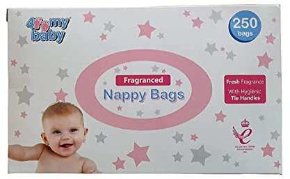My Baby 4 NAPPY BAGS FRAGRANCED 250 PACK - 250, White