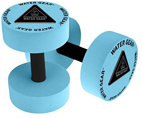 Water Gear Resistance Bells - Water Fitness and Pool Exercise - Intense Workout Without Added Stress - Easy on Joints (AQUA, 40% Resistance)