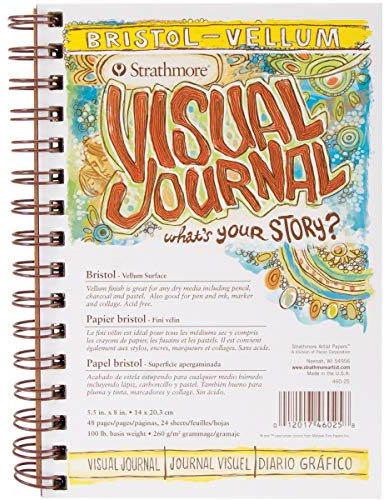 Pro-Art Paper Strathmore Visual Journal Bristol Vellum 5.5-inch x 8-inch, 24 Sheets