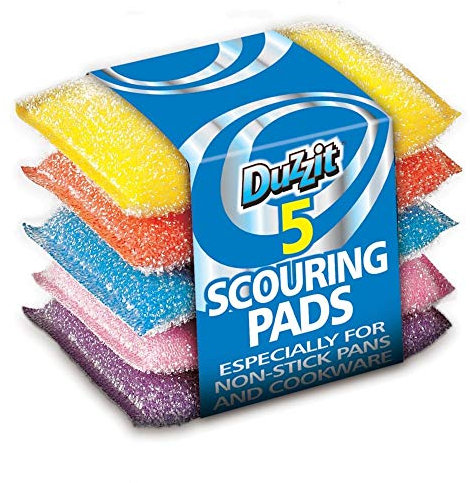 Duzzit, Scouring Pads Washing Up NonStick, (Pack of 5)