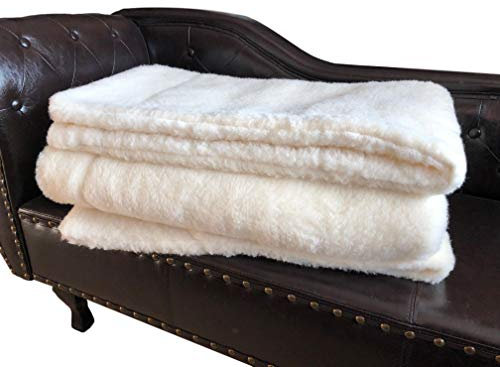 Oberbett Merino gewendet 135x200 aus 100% Merinowolle Sofaüberwurf Bettdecke Wolldecke Tagesdecke Merinowolle