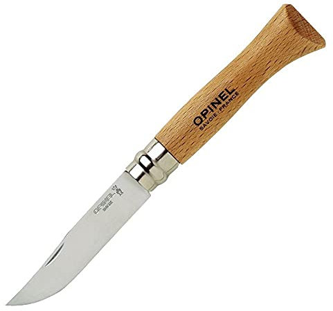 COUTEAU TRADITIONNEL OPINEL AVEC LAME INOX OU CARBONE - DIFFÉRENTES TAILLES - Inox N 8