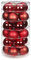24 Christbaumkugeln Glas 6cm // Weihnachtskugeln Baumkugeln Baumschmuck Weihnachtsdeko Kugeln Glaskugeln Dose, Farbe:Ruby Red (Bordeaux - rot)