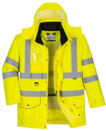 7 in 1 Portwest Hi Vis Breathable High Visibility Parka