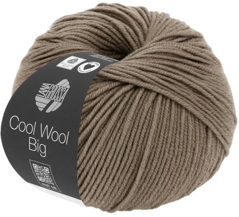 LANA GROSSA Cool Wool Big | Extrafeine Merinowolle waschmaschinenfest und filzfrei | Handstrickgarn aus 100% Schurwolle (Merino) | 50g Wolle zum Stricken & Häkeln | 120m Garn FB 686