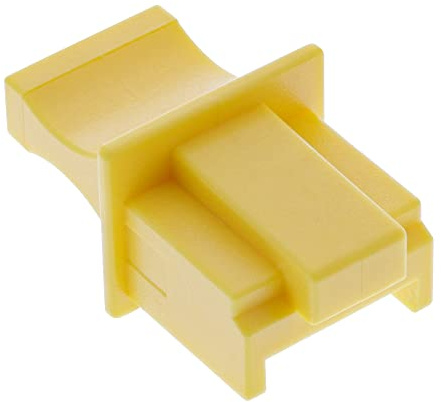 InLine 59942J 100-pack dammskydd, för RJ45-uttag, gul