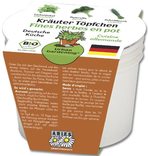 ARIES Urban Gardening Kräutertöpfe - Deutsche Küche