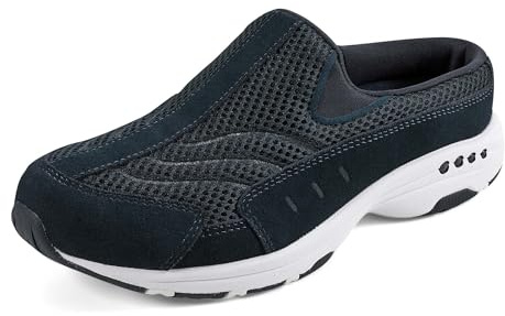 Easy Spirit Traveltime Women's Slip On, 7.5 B(M) US, Navy-White-Suede