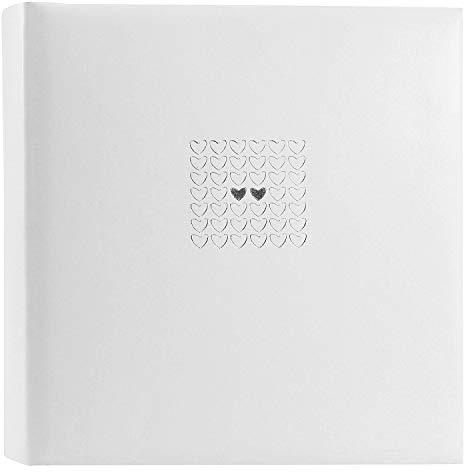 goldbuch 31450 Hochzeitsalbum Elegance, Album für Fotos & Bilder, 30 x 31 cm, Fotoalbum mit 100 weiße Seiten mit Pergamin-Trennblättern, Kunstleder mit Silberprägung, Perlmutt