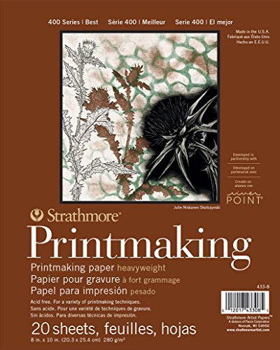 Strathmore Paper Strathmore Printmaking Paper Pad 8 x 10-inch, 20 Sheets, White, 8x10