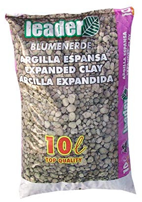 LEADER, Argilla Espansa, Da Giardinaggio e Coltivazione, Per Piante da Interno, Giardini, Terrazzi, Orti e Piante Idroponiche, Migliora Salute delle Piante e la Struttura del Suolo, Sacchetto da 10L
