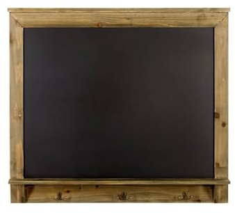Wall Framed Blackboard with 3 Hooks Notice Board