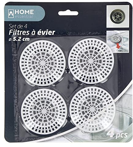 Lot 4 Filtres à évier Plastique Design City Blanc ref 328250060