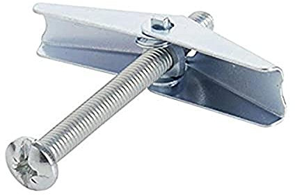 Bulk Hardware bh04752 M6 x 75 mm Wing/Printemps Bascule et machine à vis – Argent (Lot de 4)