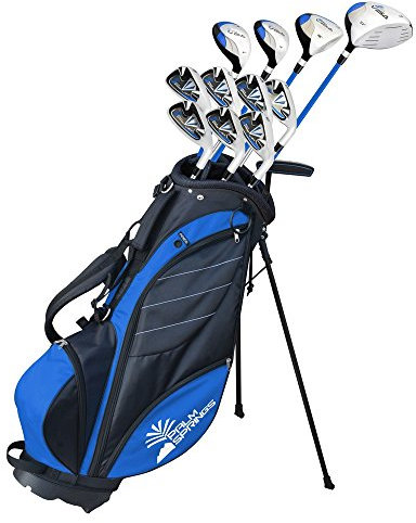 Palm Springs Golf Visa Men's Graphite and Steel Hybrid Club Set and Stand Bag
