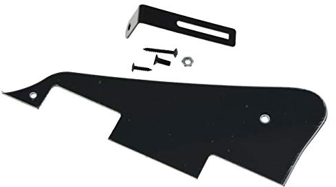 KAISH Black 3 Ply LP Guitar Pickguard with Black Bracket for Epiphone Les Paul