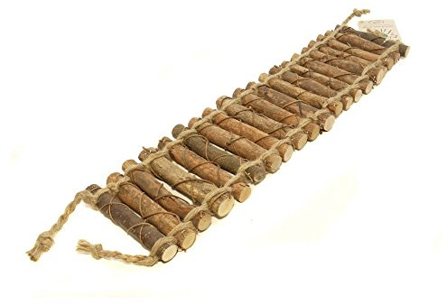 Happy Pet Nature First Wooden Rope Bridge for Small Animals 100% Natural Flexible Bendy Boredom Breaker Non Toxic Safe Long Lasting for Indoor Playing