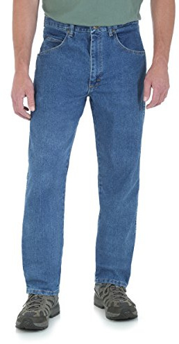 Wrangler 35005 Men's Trail Trekker Jeans, Stonewashed - 36-38