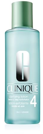 Clinique 3-Step Clarifying Lotion Face Exfoliator 4 | Toner With Witch Hazel + Salicylic Acid | For Oily Skin Types, 13.5 Fl Oz