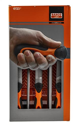 Bahco 1-477-10-2-2 Engineers File Set, 200mm, 5 Pieces