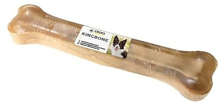 Croci King Bone - Osso per cani sfuso, Snack premio masticativo per cani in pelle bovina naturale, dental stick per la pulizia dei denti, 13 cm - 60 g