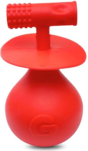 Gummee Babyzahnspielzeug zur Schmerzlinderung Molar Mallet Beißring mit wackeliger Rasselbasis. Alter 12m + BPA-frei. Gel-Applikator. Entwickelt für das Schneiden von Backenzähnen.