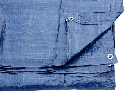 BLUE TARPAULIN COVER GROUND SHEETS 4.5M X 6M 80 GSM (bale of 5 sheets)