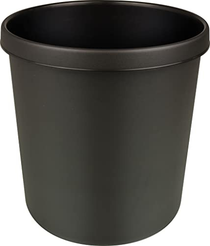 helit H6106395 - Sicherheitspapierkorb „the firefighter“ 12 Liter, schwarz, schwer entflammbar, 1 Stück