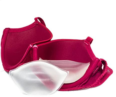 Jo Thornton Bra Inserts Style 6 - For Many 28-36 bras - 0.5-2 Cup Size Boost 195g Pair - Silicone Breast Enhancers (Silicone Bra Inserts, Chicken Fillet Bra Inserts, Bra Inserts Pads) Clear