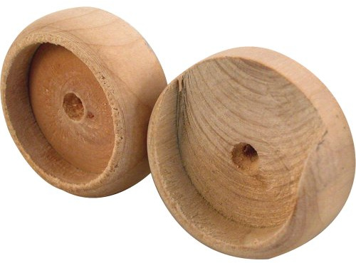 Prime-Line N 6794 1-3/8 In. Wooden Closet Pole Socket (1 Set)